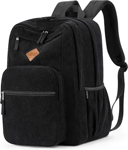 Vista 18 de ZORFIN - Mochila de 26 litros para la escuela, universidad y viajes, impermeable, con 8 compartimentos, Verde militar, Moderno