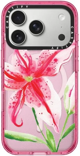 Vista 24 de CASETiFY Impact iPhone Air Case [Delgada/Compatible con Magsafe / 8.2 ft. Protección contra Caídas de Grado Militar 4X] - Lazos - Rosa Arcos