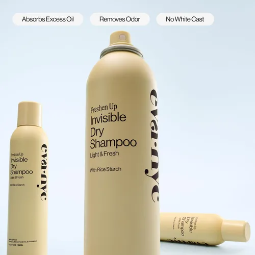 Vista 5 de Eva NYC Champú en Seco Invisible en Spray - Absorbe Aceite, Elimina Olores y Sin Residuo Blanco - Champú en Seco para Refrescar para Mujeres - Para