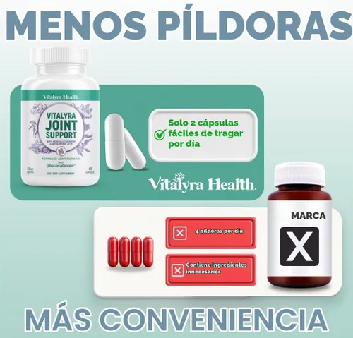 Vista 7 de Vitalyra Suplemento de apoyo articular - Glucosamina, MSM y cúrcuma Hombres y Mujeres