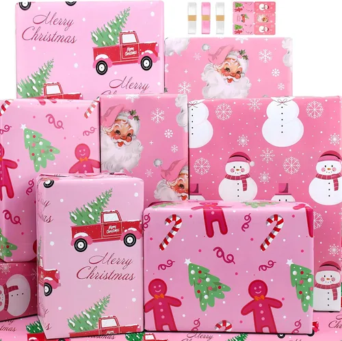 Vista 7 de BWLOIES Papel de regalo para niños y niños, hojas de papel de regalo de cumpleaños con coche de policía, camiones de bomberos, grúa, ambulancia