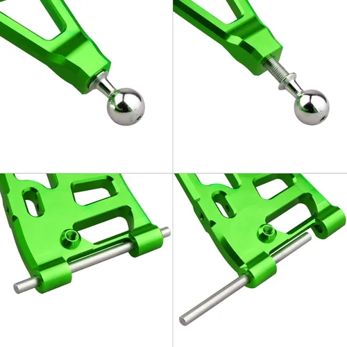 Vista 6 de Brazos de suspensión inferiores delanteros de aluminio para Arrma 1/8 Kraton/Outcast/Notorious/Talion 6S BLX, piezas de actualización, reemplaza