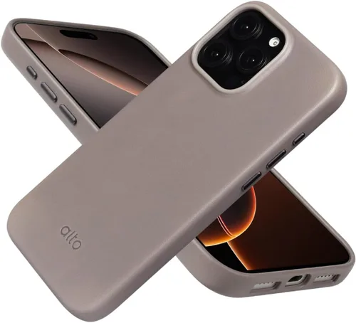 Vista 23 de alto Funda para teléfono compatible con iPhone 15 2023 y MagSafe, funda magnética de cuero italiano, funda protectora contra caídas de la serie Clop