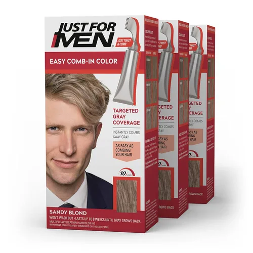 Vista 11 de Solo para hombres Auto Stop, tintura química para el cabello, 1, Dark Blond and Light Brown