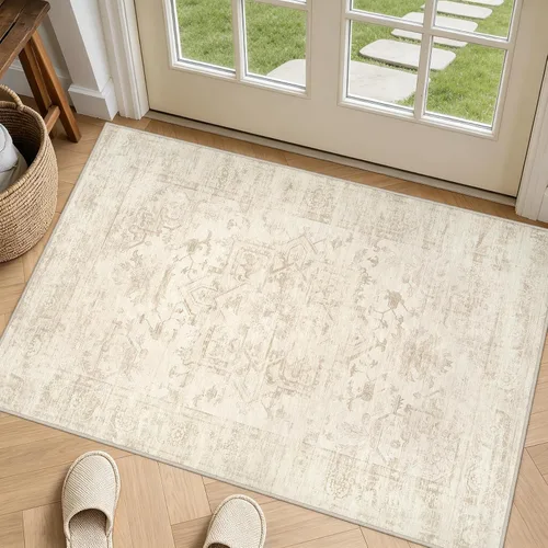 Vista 44 de Alfombras de área 8x10 Sala de estar: Dormitorio Alfombra Lavable Beige