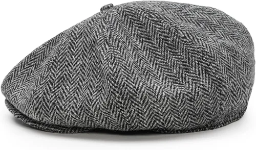 Vista 10 de Sterkowski Peaky Gorra 100% Harris Tweed Newsboy para hombres y mujeres Caliente clásico elegante sombrero de 8 paneles Cuadros marrón/azul