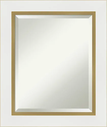 Vista 32 de Amanti Art - Espejo de baño blanco para sobre lavabo, espejo de tocador rectangular blanco de 35x45 para gabinete, marco moderno extragrande, se