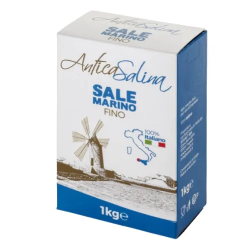 Vista 2 de Sal marina fina Antica Salina de Trapani, Sicilia Todo natural, gourmet, sin blanquear, Kosher 2.2 libras (2.2 lbs) Paquete de 4