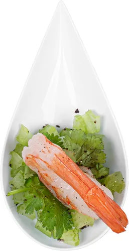 Vista 8 de Restaurantware Cucharas de lágrima de 4 x 2 pulgadas, 20 cucharas de aperitivo – Cucharas desechables de plástico blanco con sangría para bodas