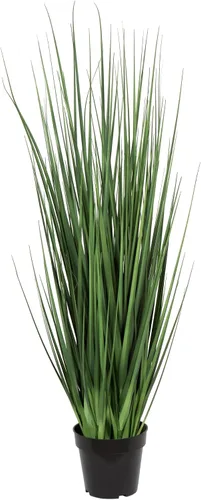Vista 8 de Vickerman Hierba verde artificial extra completa de 36 pulgadas para uso diario con maceta de plástico negro, decoración de plantas de césped