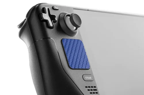 Vista 5 de TouchProtect Steam Deck - Add Style Tactile Feedback and Protect your Steam Decks Trackpads More than just a skin Carbon - Blue
