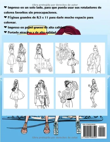 Vista 2 de Diseños de Moda para Colorear El libro para colorear de moda perfecto para amantes de la moda. (Spanish Edition)