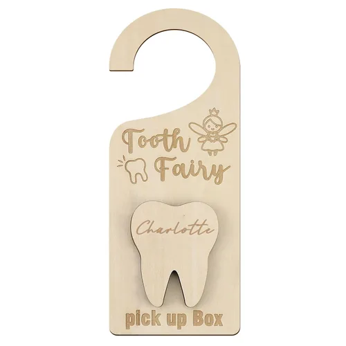 Vista 7 de Percha de puerta de hadas de dientes con soporte para dinero, caja de recogida de hada de dientes, regalo de aliento para decoración de habitación