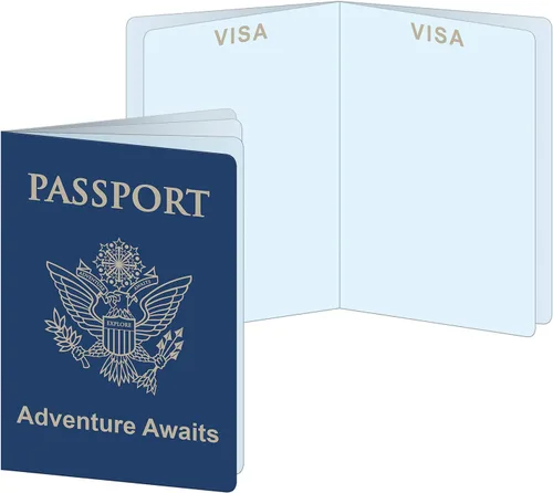 Vista 3 de Beistle Pasaportes falsos de 12 piezas para todo el mundo, suministros de fiesta temática de viaje, fabricados en Estados Unidos desde 1900