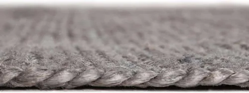 Vista 4 de Unique Loom Alfombra trenzada de la colección de yute - Dhaka (1' 2" x 6' 1", camino de mesa, gris)