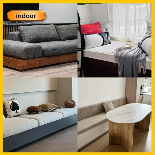 Vista 7 de Suavidad y dureza de asiento personalizadas, cojín de banco personalizado, cojines de banco para muebles de interior/exterior, 6 estilos