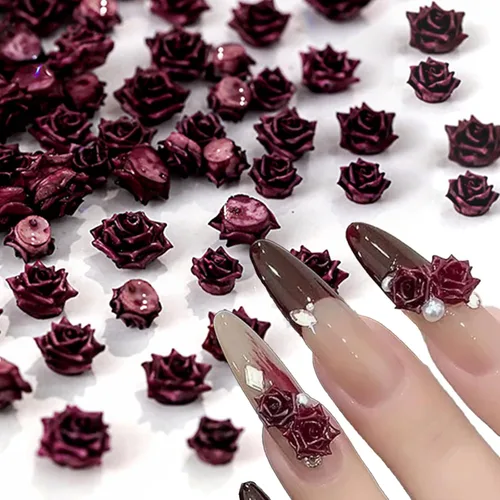 Vista 8 de WOKOTO 90 dijes de uñas de ángel en relieve blanco para uñas acrílicas 3D Angel Baby Nail Art Charms Retro Barroco Cupido Diseños Accesorios de Arte