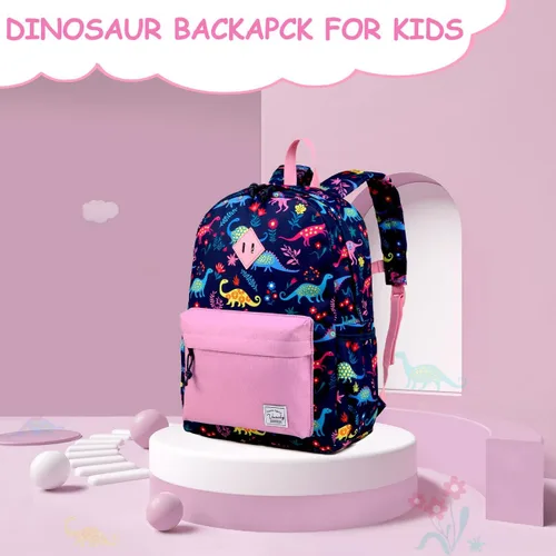 Vista 9 de VASCHY Mochila para niños, bonita mochila ligera para niños y niñas