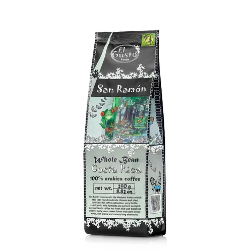 Vista 11 de Café costarricense tostado oscuro en grano entero (8.8 onzas) – Granos arábica 100% frescos, cultivados a la sombra y de origen local – Recuerdos