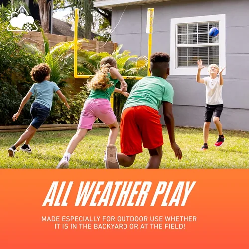 Vista 5 de Franklin Sports - Poste de portería de fútbol americano de acero auténtico de 8.5' x 5.5' - Poste para niños - Juego de postes de portería de fútbol