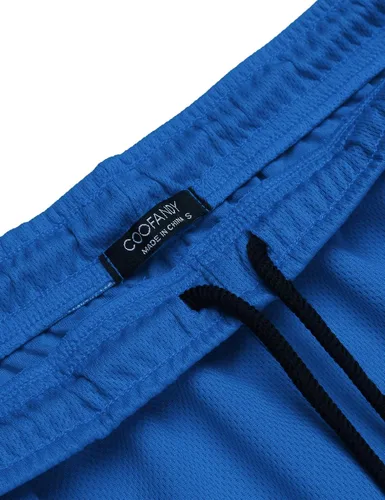 Vista 6 de COOFANDY Paquete de 3 pantalones cortos de entrenamiento para hombre, pantalones cortos deportivos de malla, ligeros, para culturismo, con bolsillos