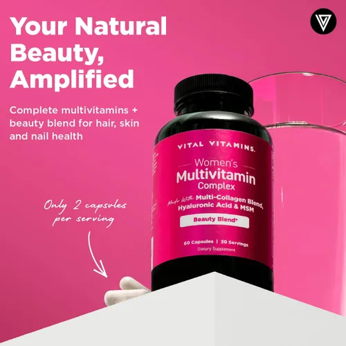 Vista 3 de Vital Vitamins Complejo de colágeno múltiple Plus + complejo multivitamínico para mujeres