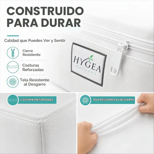 Vista 4 de Hygea Natural Protector de colchón individual impermeable y con cremallera