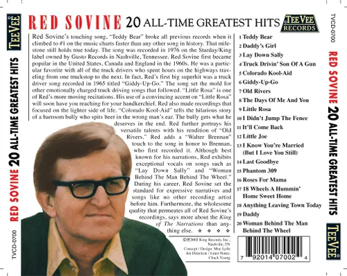 Vista 2 de Red Sovine - 20 All Time Greatest Hits