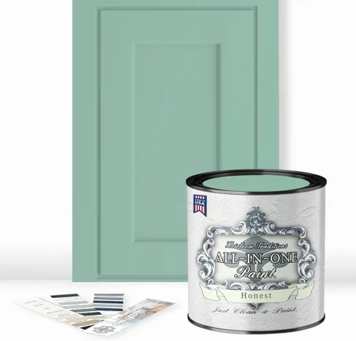 Vista 163 de Pintura TODO EN UNO, Abbey (gris cálido), Muestra de 8oz - Pintura duradera para gabinetes y muebles. Imprimación y capa superior incorporadas,