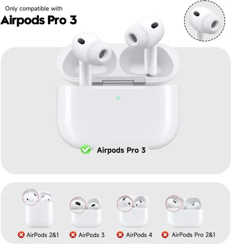 Vista 2 de MINSCOSE Funda compatible con Airpods Pro de 3ª generación (2025) con kit de limpieza, diseño de patrón de arco 3D de marco ondulado con bonito