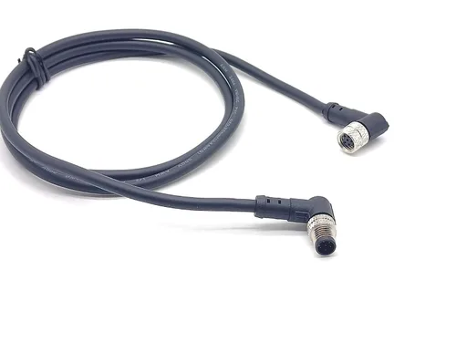 Vista 5 de M8 Profinet Cable impermeable 3 Pin de ángulo recto hembra enchufe macho Cable de moding con 1M PVC 26AWG Cable