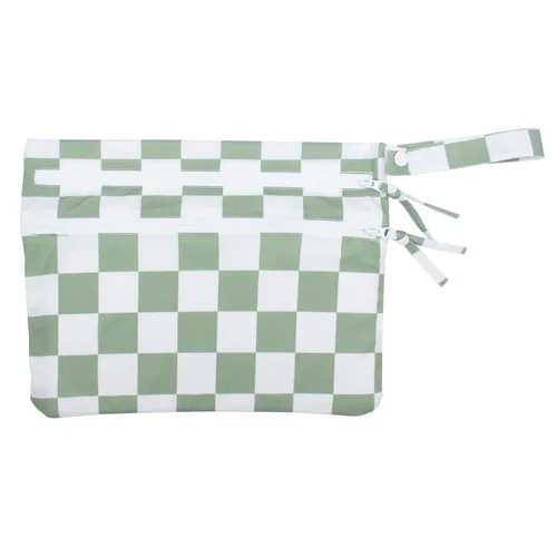 Vista 24 de BapronBaby Adventure Awaits - Bolsa impermeable con dos bolsillos con cremallera, reutilizable para la hora de comer, pañales, cochecitos