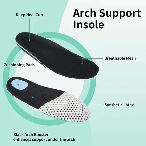 Vista 4 de QAUPPE Zapatos para fascitis plantar para hombre, tenis anchos para caminar diabéticos con soporte de arco acolchado para pies hinchados US7-13