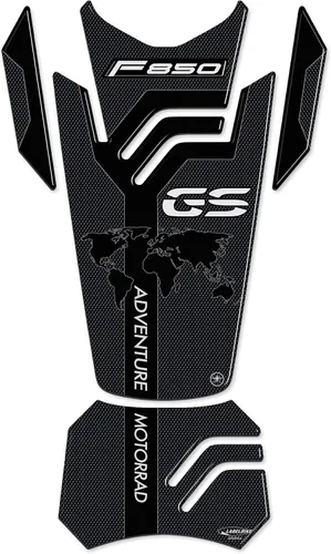 Vista 2 de labelbike - Adhesivo 3D para motocicleta, protección y decoración para depósito de combustible en resina compatible con BMW F850 GS Adventure