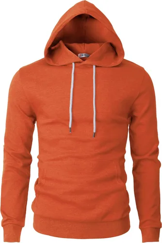 Vista 25 de H2H Sudadera con Capucha Tipo Pullover para Hombre, Ligera, de Manga Larga, con Bolsillo Canguro, Ajuste Ceñido, Básica, Casual, Suéter