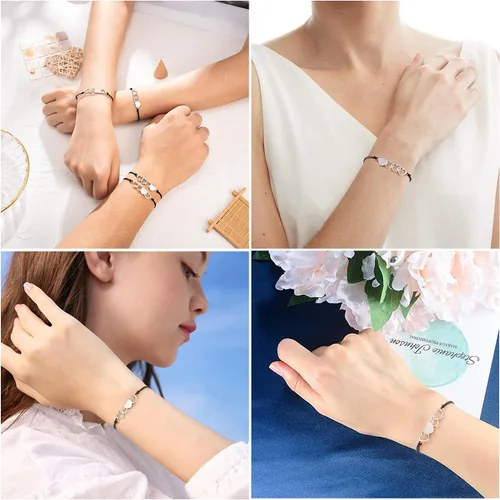 Vista 2 de Tarsus 23456 pulseras de mejor amiga, pulsera de corazón a juego para mejores amigas, regalos de amistad para mujeres, amigas, niñas y adolescentes