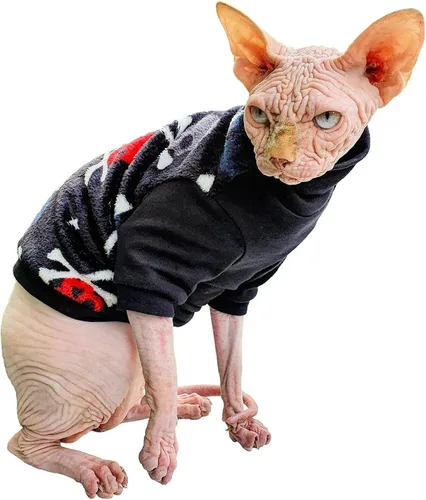 Vista 9 de Jersey de gato con manga larga y rayas grises claras, Gris