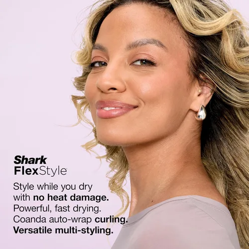 Vista 3 de Shark FlexStyle Air Multi-Styler y sistema de secado Cepillo secador de pelo para soplados con rizadores Coanda de envoltura automática, cepillo