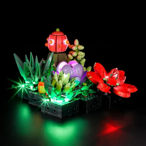 Vista 8 de BRIKSMAX Kit de iluminación LED para LEGO-10309 Suculentas (no incluye el set de Lego) - Compatible con modelo de bloques de construcción Lego