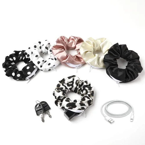 Vista 12 de Scrunchies de bolsillo con cremallera oculta