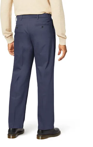 Vista 3 de Dockers Men's Relaxed Fit Signature Khaki Lux Cotton Stretch Pants-Pleated