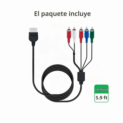 Vista 9 de Mcbazel HDTV de alta definición componente de TV compuesto AV Audio Video Cable para Classic Original Xbox sólo