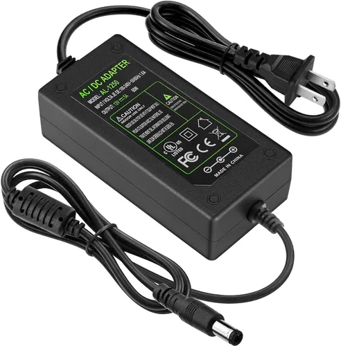 Vista 8 de Adaptador de corriente CC 12V 3A, enchufe estadounidense, cable de alimentación de 4.6 pies, transformadores de 36 vatios CA 100-240V a CC 12