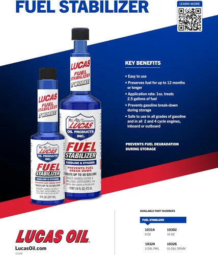 Vista 3 de Lucas Oil 10314 Estabilizador de combustible - 8 onzas