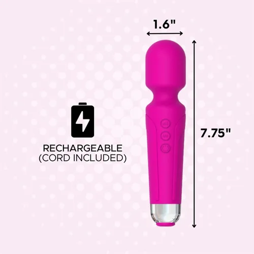 Vista 4 de Masajeador de varita eléctrica de silicona, juguetes para mujer, rosa, masajeador personal hipoalergénico seguro para el cuerpo, juguetes
