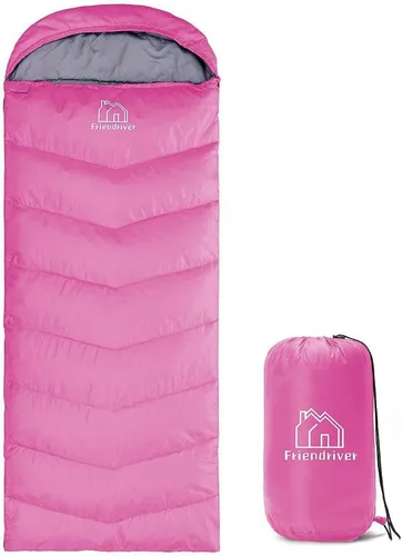 Vista 11 de Versión mejorada de tamaño XL del saco de dormir para acampar 4 estaciones, cálido y fresco, peso más ligero, adultos y niños pueden utilizar bolsa