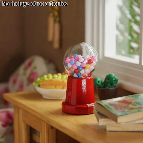 Vista 6 de Odoria 1/12 Miniature Gumball Machine Accesorios de decoración de casa de muñecas