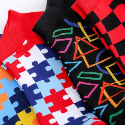 Vista 4 de Mens Fun Ankle Socks,Crazy Funny Cool Funky Colorful Novelty Silly Graphic Patterned Socks Gift for Men