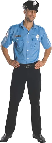 Vista 2 de Rubie's Costume disfraz de oficial de policía de Hombres y Héroes, camisa y sombrero, para adulto