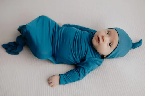 Vista 2 de Three Little Tots Vestido de corbata anudada para bebé recién nacido - Bebé